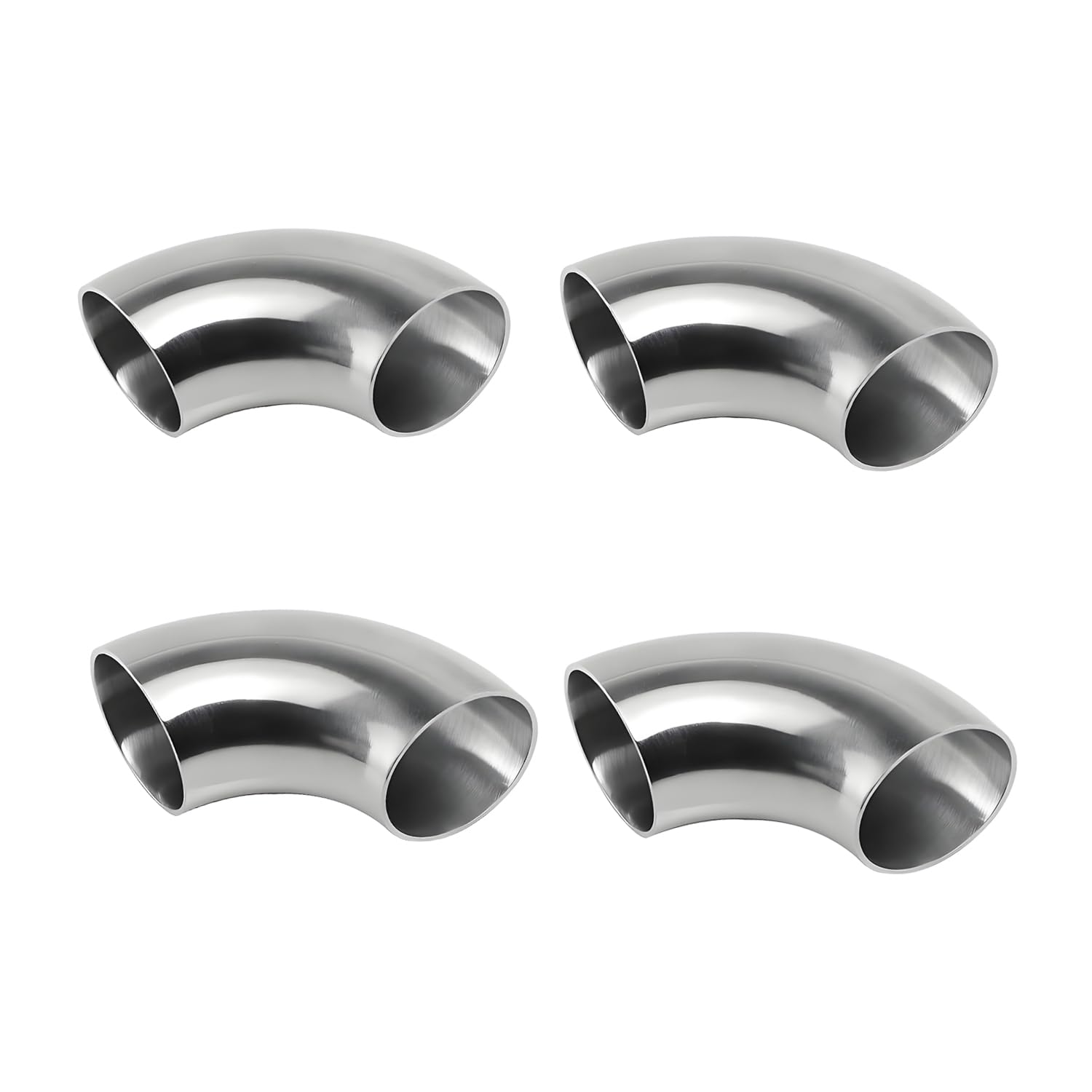 4 Pack 1.5 Inch 90 Degree Exhaust Elbow SS304 Stainless Steel Bend Tube 90 Degree Mandrel Bend Elbow Thickness 16GA/.065 for Car Modified Exhaust System Stair Handrail-image-38