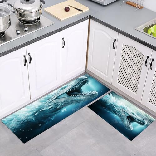 Tapis de cuisine dragon antidérapant ensemble de deux tapis absorbants sol