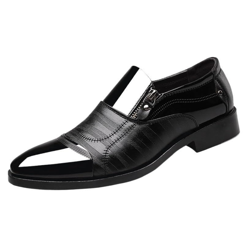 Oxford Dress Shoes for Men Business Tuxedo Wedding Non Slip Formal Slip-on Faux Leather Vintage Round Toe