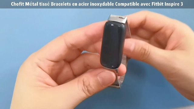 Bracelet Acier Inoxydable Compatible Fitbit Inspire 3 - Élégant, Réglable, Plusieurs Couleurs