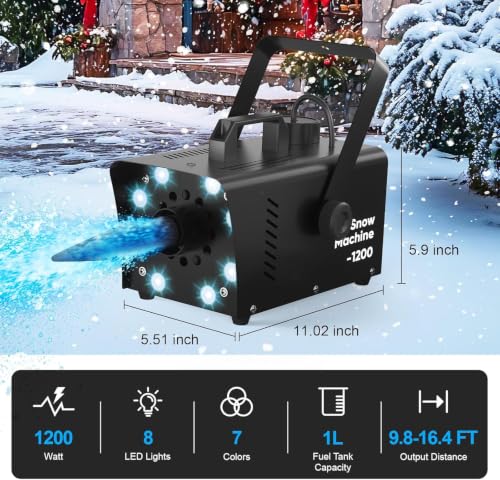Image of UPGREY 1200W Snow Machine for Outdoors and Indoors