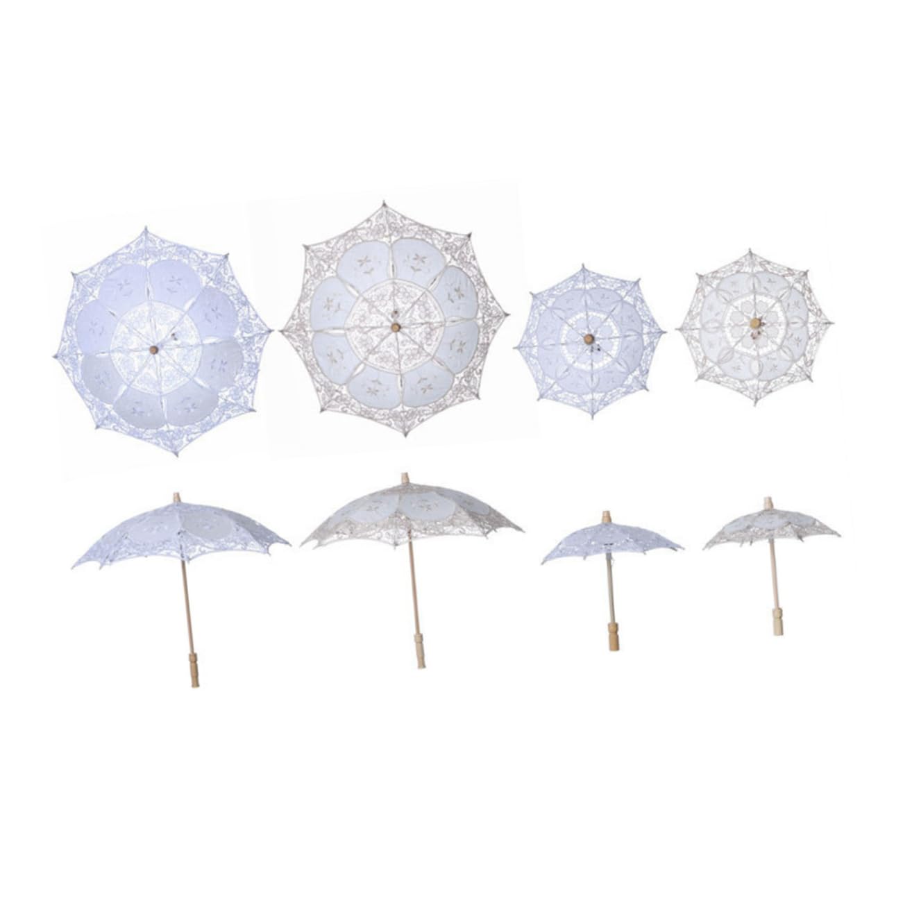 GALPADA 3pezzi Ombrello Decorativo Pizzo Bianco Per Matrimonio Ombrello Da Sposa Elegante Per Fotografie e Eventi Speciali s