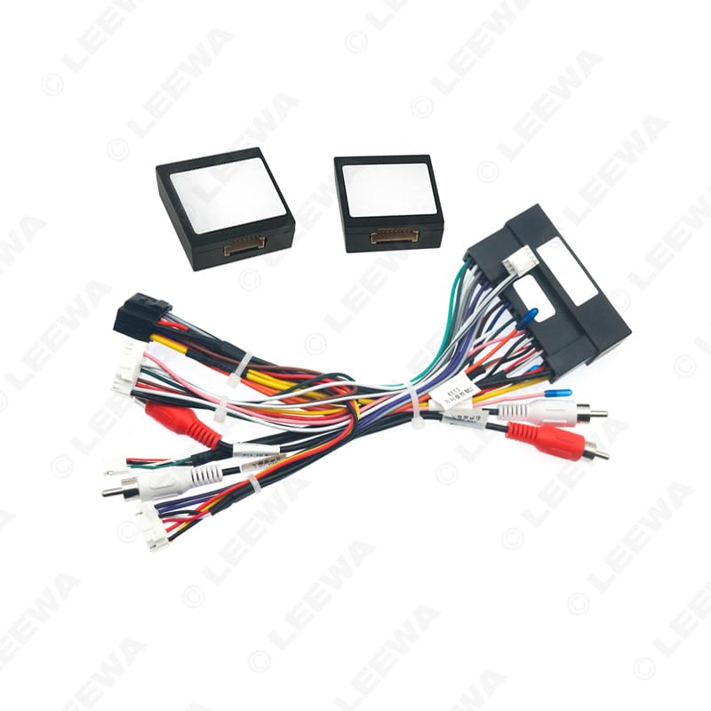 Car for Audio 16PIN DVD Player Power Calbe Adapter with 2 Canbus Boxes for Hyundai IX35 Sonata 8 Santafe Kia K3 Wiring Harness - (Color Name: 2pc CANBUS Box)