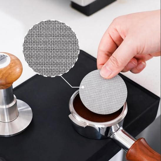Image of Puck Screen 51mm Bottomless Portafilter 51mm Tamper Espresso Machine Accessories 51mm Portafilter Puck Screen Portable Filter Coffee Accessories for Coffee Bar