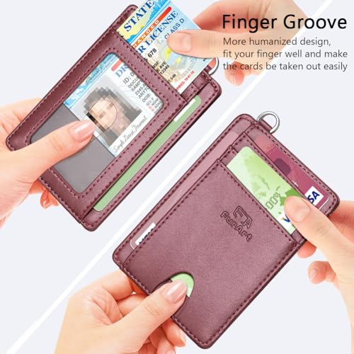 Image of FurArt Slim Minimalist Wallet RFID Credit Card Holder for Men | slim minimalist compact rfid id window thin