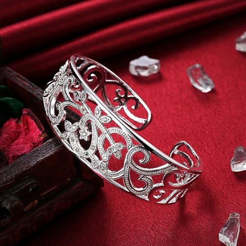 Women's Silver Bracelets Handmade Bracelets 925 Sterling Silver Bangle Bracelet Stackable Bangles for Women4