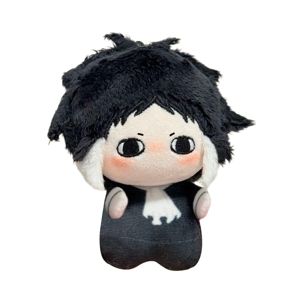 BSD Akutagawa Ryunosuke Plush Figure Anime Akutagawa Ryunosuke Plush Pillow 10cm PP Cotton Pendant Keychain Soft Character Cute Anime Backpack Charm Cartoon Mini Stuffed Pillow Sofa Car Decor