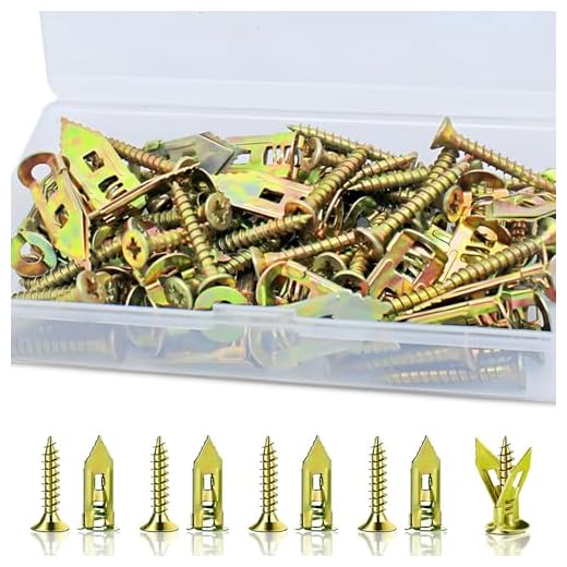 YuCool 80 Pcs Self Drilling Drywall Anchors(0.47x1.18 Inch) with Screws Kit, Metal Expansion Anchors for Wall Decors, No Drill and Holes in Wall
