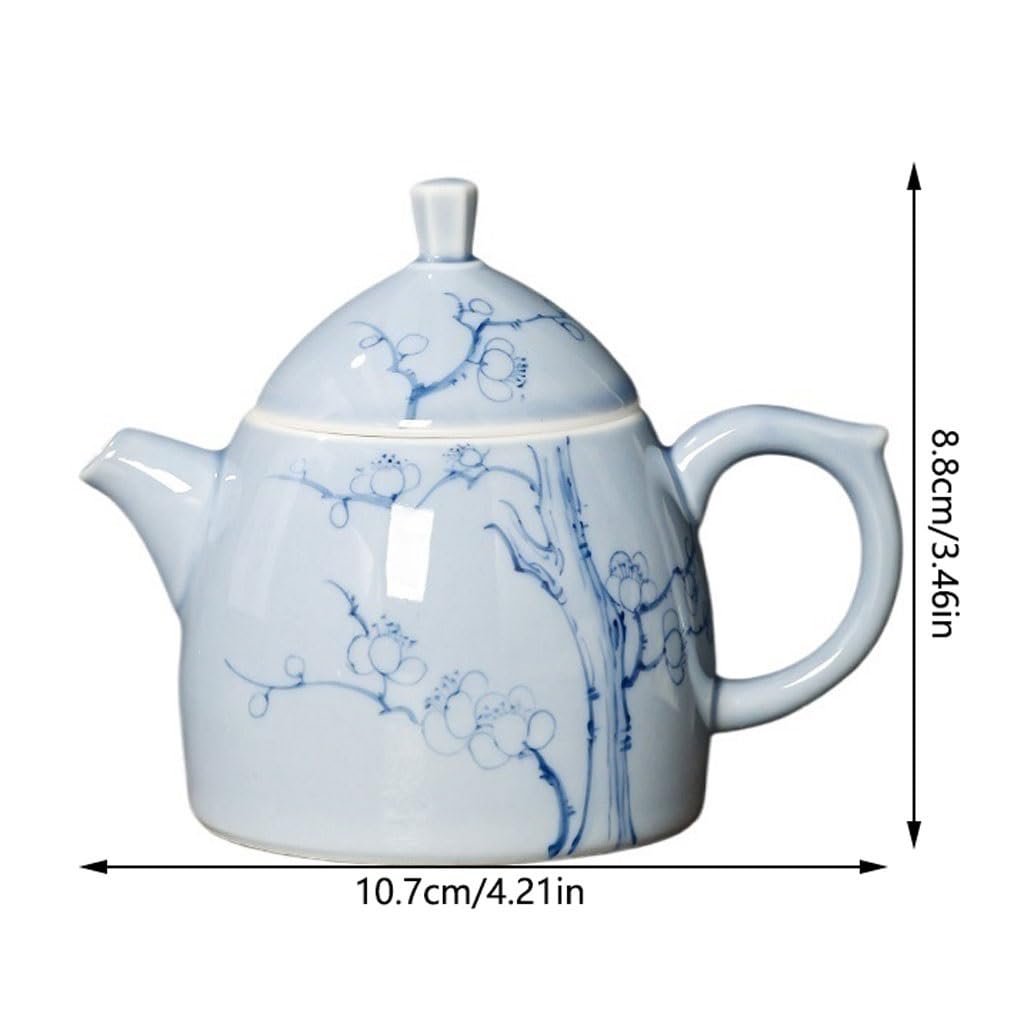 Czajnik do herbaty dzbanek do herbaty ceramiczny czajniczek ręcznie malowany kwiat śliwy czajniczek pojedynczy z pokrywką do domu popołudniowa herbata przyjęcie dzbanek do herbaty do kuchenki