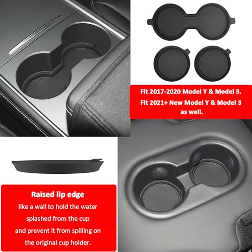 Auovo portavasos 3D para Tesla Model 3 y Model Y 3 piezas miniatura 3
