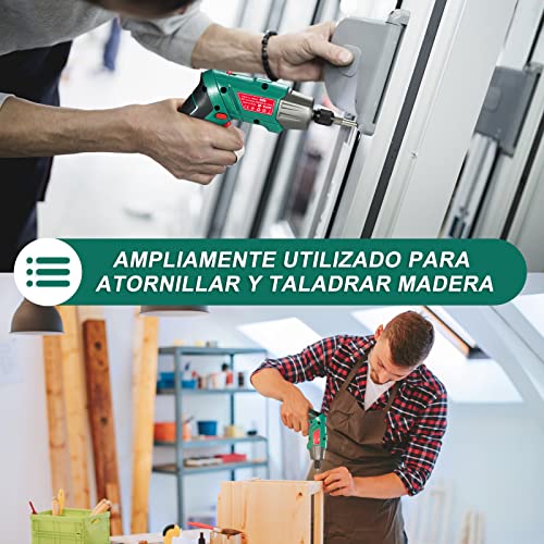 HYCHIKA Electric Screwdriver, 6Nm Torque Cordless Screwdriver 2000mAh 3.6V with 35 Accessories, LED Light and Rear Flashlight, USB Cable and Storage Box - Image 5