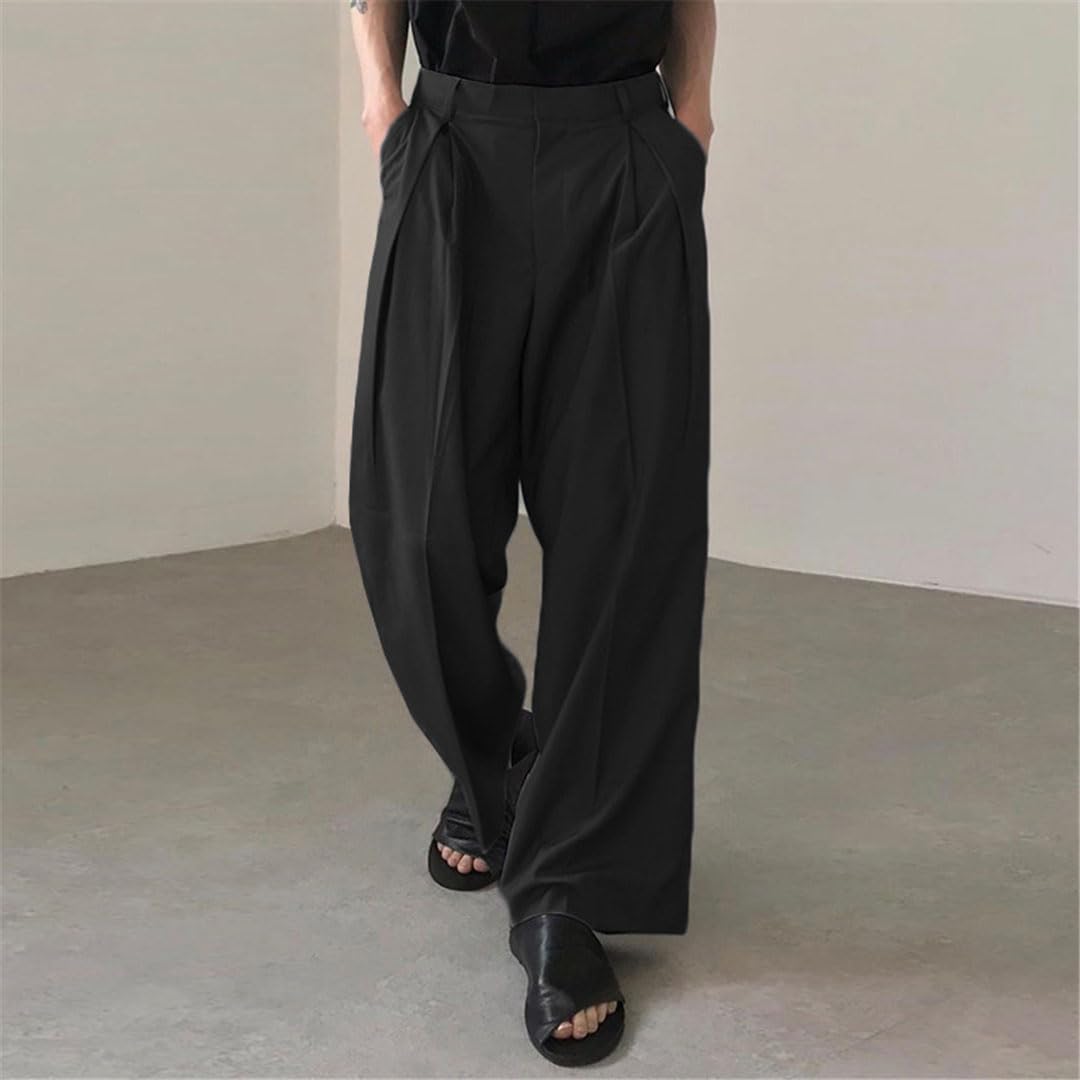 Vogrtcc Hombres Pantalones Rectos Joggers Pantalones Casuales Sueltos