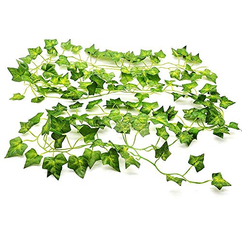 "Transform Your Space with 80 Lush Green Leaves- Tdas Artificial Ivy Garlands Perfect for Home Décor, Parties, and Craft Projects - Get 12 Pieces Now!"
