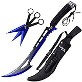 Tactical Master 27' Fixed Blade Machete with 3 Fixed Blade Knives Set. for Collection, Gift, Outdoor Sports
