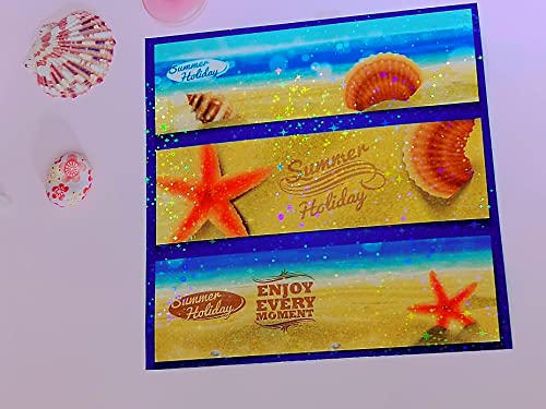 20 Blatt A4 (210x297mm) Stars Holographische Aufkleber Papier Holographische Klare Vinyl Aufkleber Papier Selbstklebende Holographic Overlay