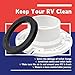 Dusledel 385345892 Socket Floor Flange 3inch RV Toilet Flange and 385311652 RV Toilet Seal Kit RV Toilet Gasket Parts Compatible with Dometic Sealand Gravity Discharge Toilets