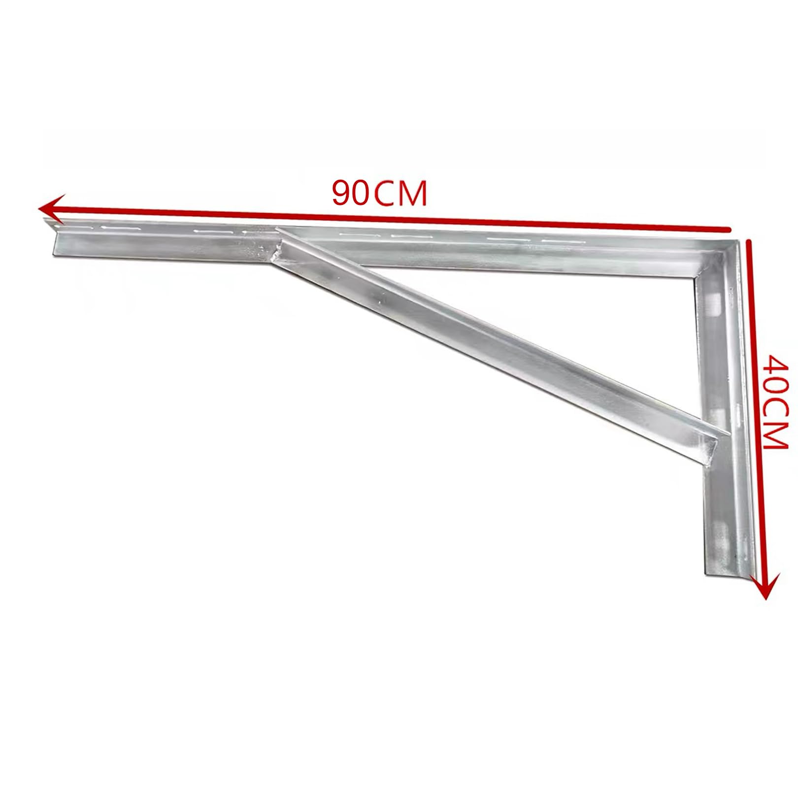 2 Piezas Soportes para Estantes Pesados,Escuadras para Estanterias de Pared,Soporte para Estanterías Flotante,para Oficina Cocina Dormitorio Garaje,Con Tornillos (90x40cm)