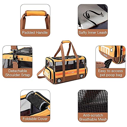 Lekesky Cat Carrier Bag for Large Cats and Small Dogs Pet Carrier TSA Airline Approved, Cute Bus Dog Carrier for Puppy… - Image 6