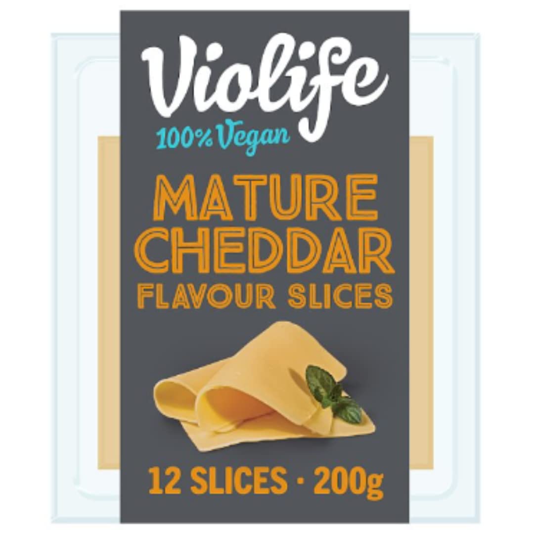 Violife Mature Cheddar Flavour Slices 200g x 12