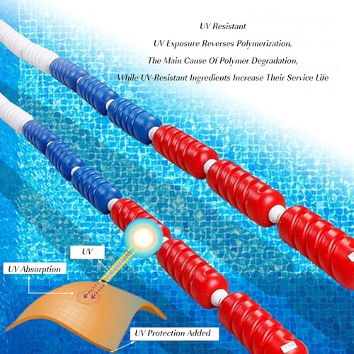 Divisori galleggianti per piscine, corda di sicurezza in nylon resistente per la demarcazione e la separazione della piscina