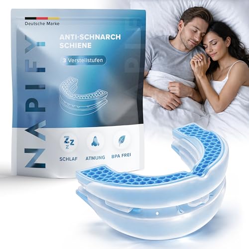 Schnarchschiene gegen Schnarchen und Knirschen | Anti-Snoring Mouth Guard (schnarchstopper,aufbissschiene) endlich Schnarchfrei mit anti Schnarch Zahnschiene