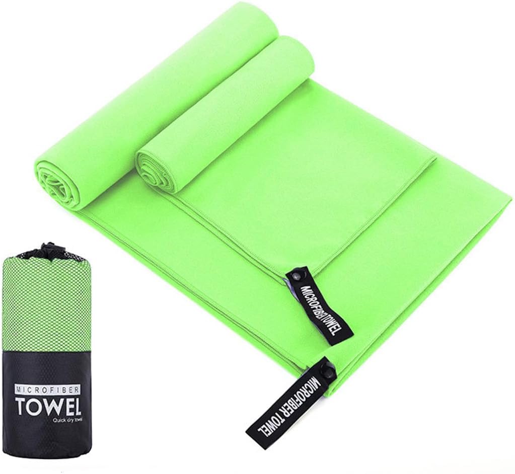 Microfibe Sports Towels Quick Dry Towel Lightweight Microfiber Travel Towels w/Bag - Fast Drying Towel Set, for Beach, Gym, Sports, Yoga & Swim Use, Yellow16x32 inch(1Pcs)