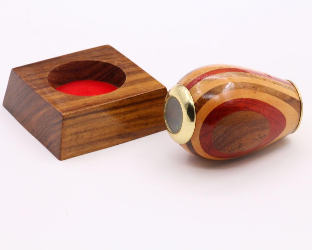 Handmade Brass & Wood Lacquered Coted Kaleidoscope Included Wood Base-A for Special Occasions and Easter, Natural - Image 2