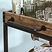 Haotian Bar Serving Cart, Home Myra Rustic Mobile Kitchen Serving cart with Removable Tray, Industrial Vintage Style Wood Metal Serving Trolley, Natural FKW56-N