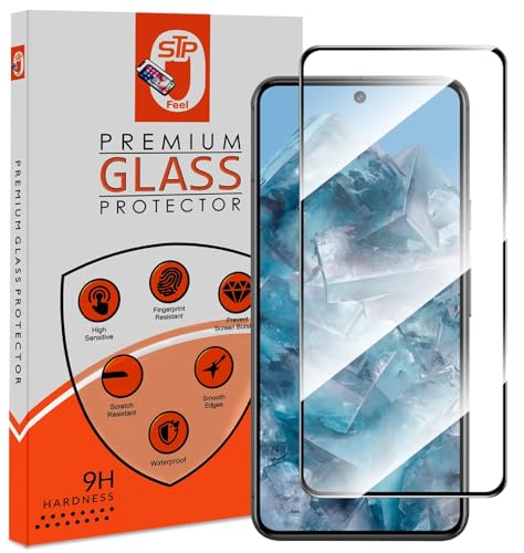 Image of Advanced Black Border Tempered Glass Screen Protector For Google Pixel 8A 5G Cellphone (6.1 Inch,Pack Of 1)|Full Screen Coverage (Except Edges) Screen Protector Guard Protector