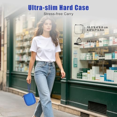 Image of XANAD Hard Case for Oklar /MMIZOO /Medline /IPROVEN Wrist Blood Pressure Cuff Monitor Within Size 4'' x 3'' x 3'',Blue