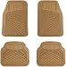AmazonBasics 4 Piece Heavy Duty Car Floor Mat, Beige