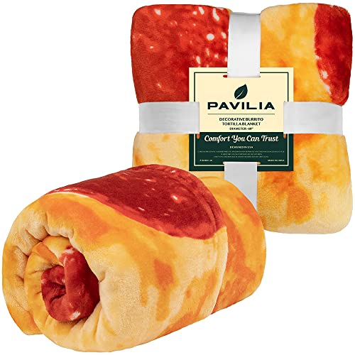 Pavilia Pizza Blanket, Double Sided Realistic Pepperoni Cheese Pizza Throw Blanket Wrap Adult Size, Gag Gifts For Kids Teens Birthday, Funny Food Blanket Weird Cool Fun Gifts Boys, Girls, Pizza, 80In #TOP6