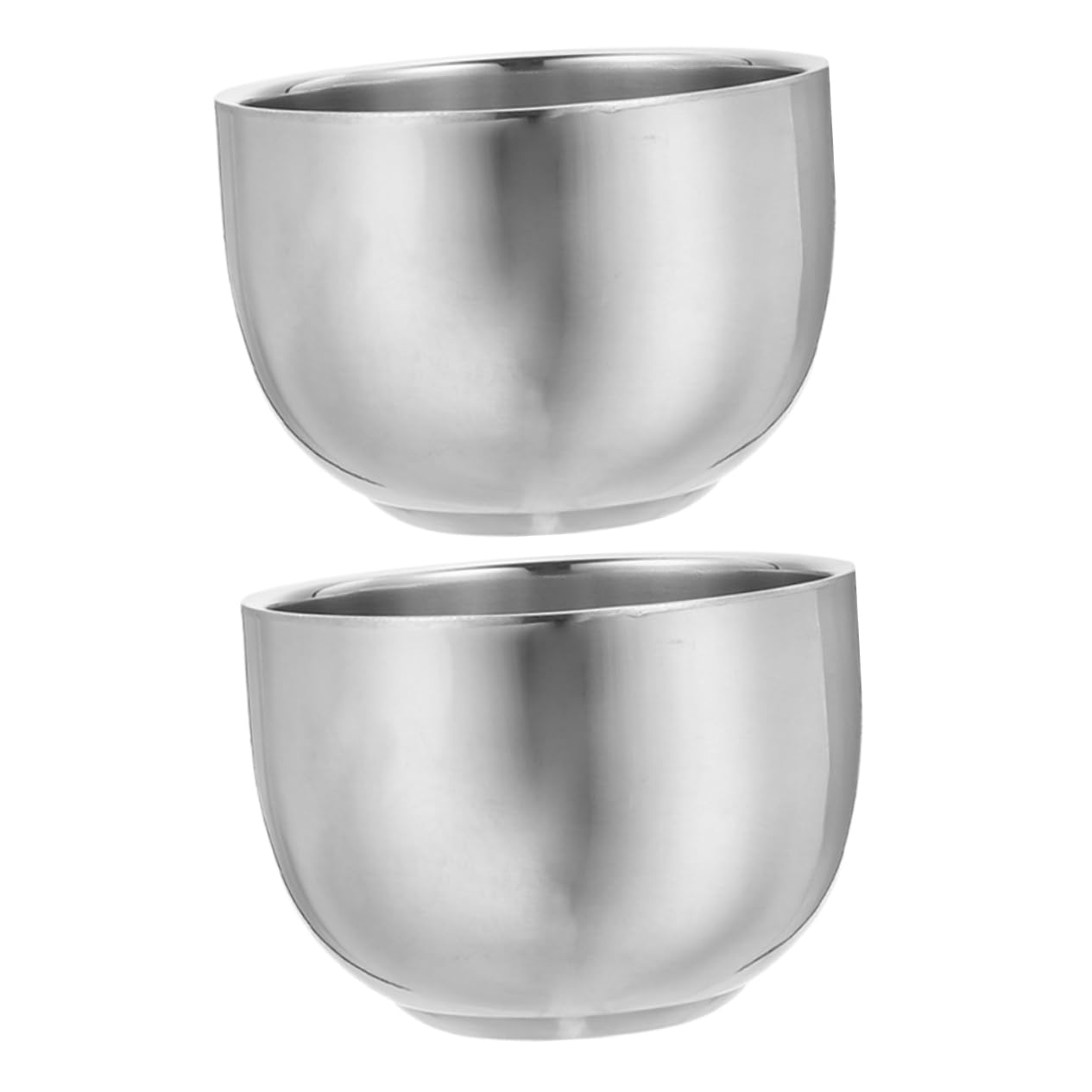 Outanaya 2pcs Stainless Steel Shaving Soap Bowl Double Layer Foaming Mug for Men Durable Shaving Accessories for Home and Travel Production