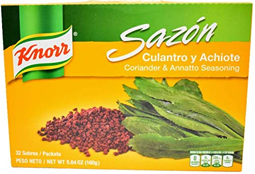 Knorr Sazon Seasoning, Coriander & Annatto, Culantro y Achiote, 5.6 oz, 32 ct