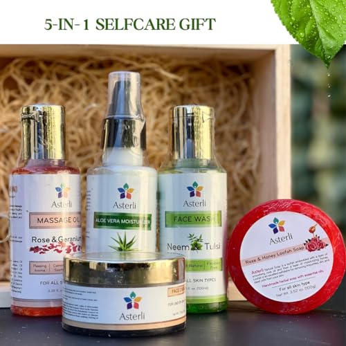 Natural Skin Care Set 5-In-1 Gift Box for Women | Beauty & Personal Care | Self Care | Skin & Body Care | Birthday, Valentines Day Gifts for Women - Image 3