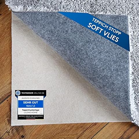 LILENO HOME Non-Slip Carpet Underlay Made from Non-Woven - Suitable for Underfloor Heating Suitable for All Floors - Carpet Stopper for a Safe Home, 190 x 240 cm Cover