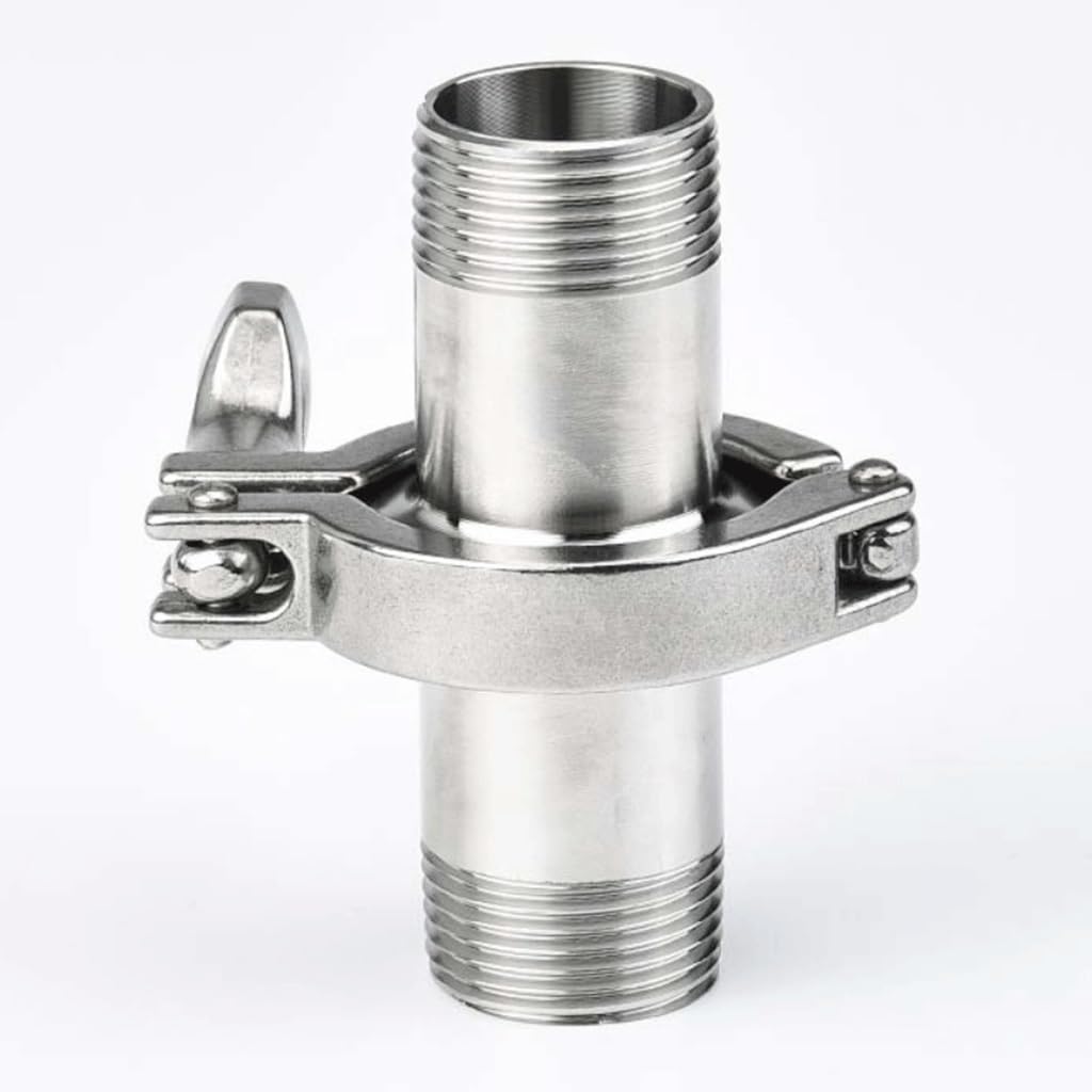 Sanitär-Schweißklemmenadapter – Gewindehülse aus SS304-Stahl mit Silikondichtung(DN65 x Ferrule91)