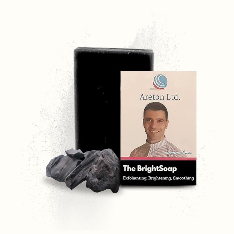 Jabón de carbón activado con 2% ácido salicílico, 5% niacinamida 1% ácido kójico 1% aloe vera - Ilumina la piel, Exfoliante, quita imperfecciones, limpia los poros para la piel grasa, piel sensible
