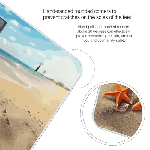 Báscula Digital de Vidrio Templado Sea Beach Starfish miniatura 4