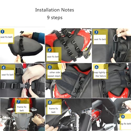 Alforjas laterales para motocicleta, 58 L, impermeables, tejido Oxford con diseño reflectante, ajuste universal, color negro miniatura 4