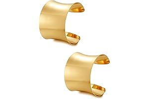 2 Pcs Gold Cuffs Costume Jewelry