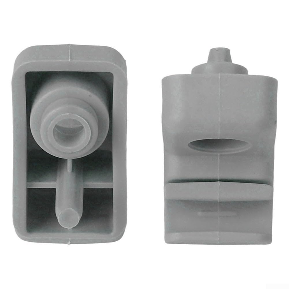 Supporto per aletta parasole auto per Fiat Grande Punto - plastica ABS, grigio, OEM 735478275/7355399311/735539312/735280780, confezione da 2