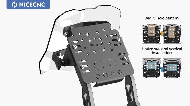 Amazon.com: NICECNC Motorcycle GPS Mount Bracket Kit, Mini Fairing