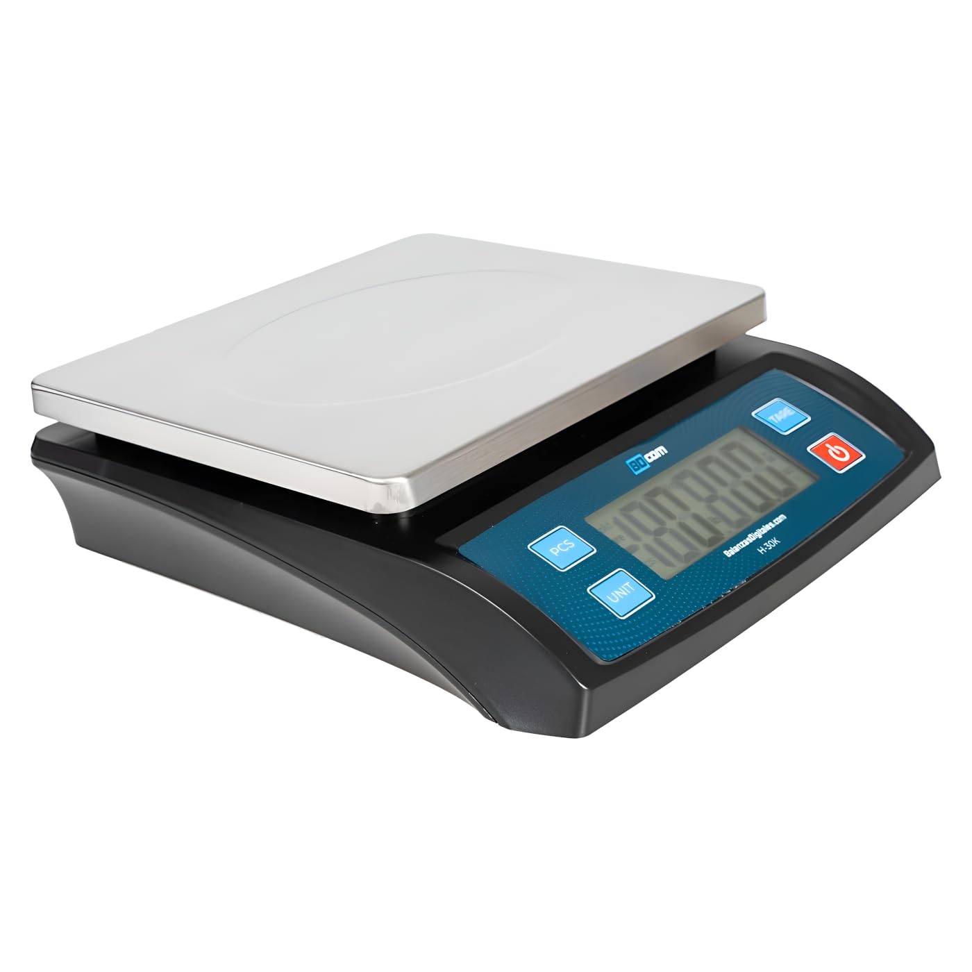 BDCOM Balanza Postal Industrial BD-802 – Capacidad 30 Kg con Precisión de 1g, Plato de 21x17 cm para Pesaje Eficiente