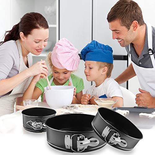 Ekkong Kuchenform Set Rund Springform aus Kohlenstoffstahl