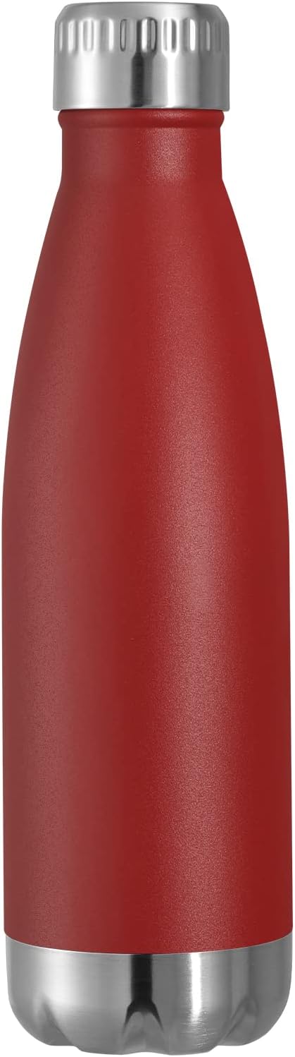 VEGOND Botellas de agua de acero inoxidable de 17 onzas, botella de agua deportiva de metal reutilizable que mantiene la bebida caliente y fría, sin