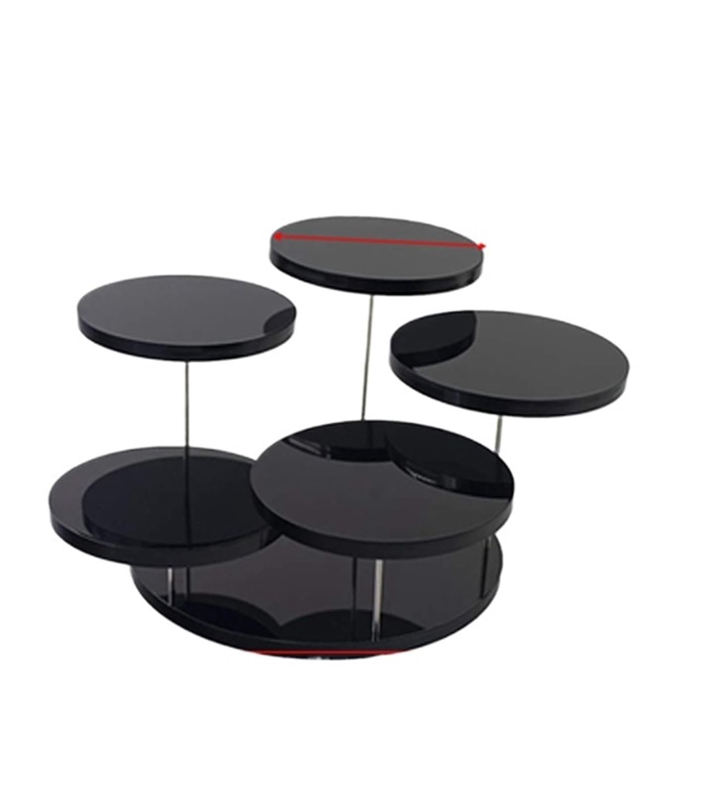 QuxetlRyz Perfume Organiser Display Risers 3/5/12 Layers Fashion Temperament/Black Sense of Perfume Display Stand Jewelry Storage Rack Cake Dessert(Black 5 layers)