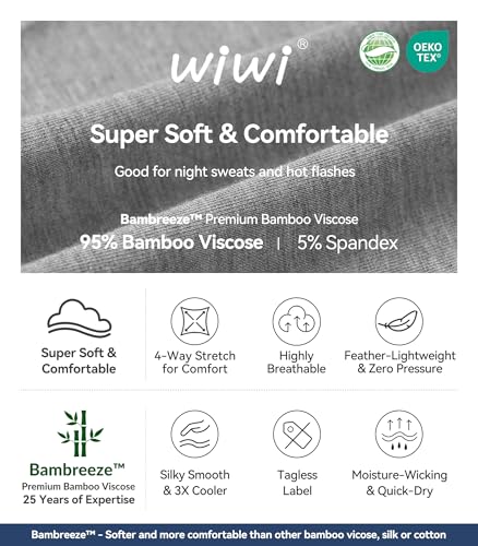 Image of WiWi Viscose from Bamboo Pajamas Set for Women Super Soft Short Sleeve Cooling Summer Plus Size Pjs Sets Sleepwear S-4X