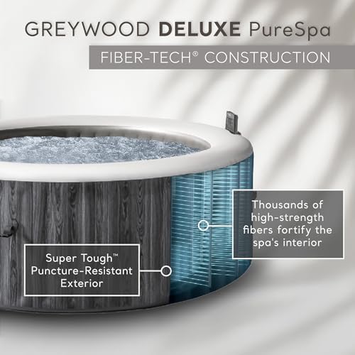 Image of INTEX PureSpa 6 Person Inflatable Hot Tub with Energy-Efficient Spa Cover