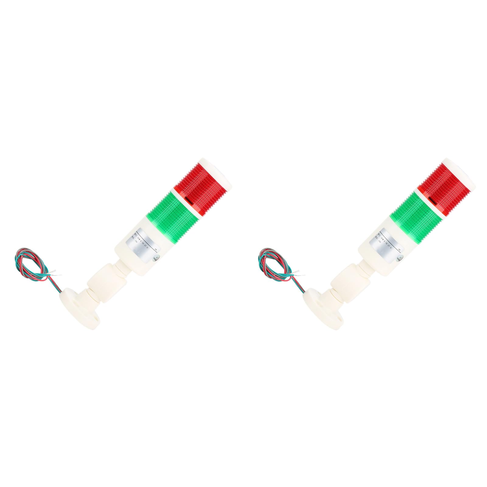 2pcs DC Machine LED Indicator, Constant Light, Red & Green, Foldable Base, AS ABS Metal, Outdoor, Engineering Construction, Bridge Crane, Aquaculture, Warning Light, CAU